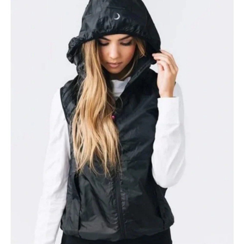 ZYIA Active Black Trainer Vest Hooded Lightweight Full Zip - XL - Picture 3 of 6